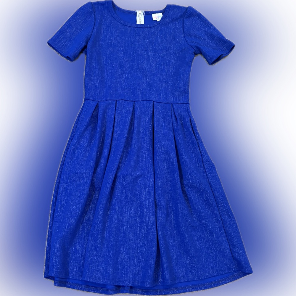 LuLaRoa Amelia Royal Blue Dress